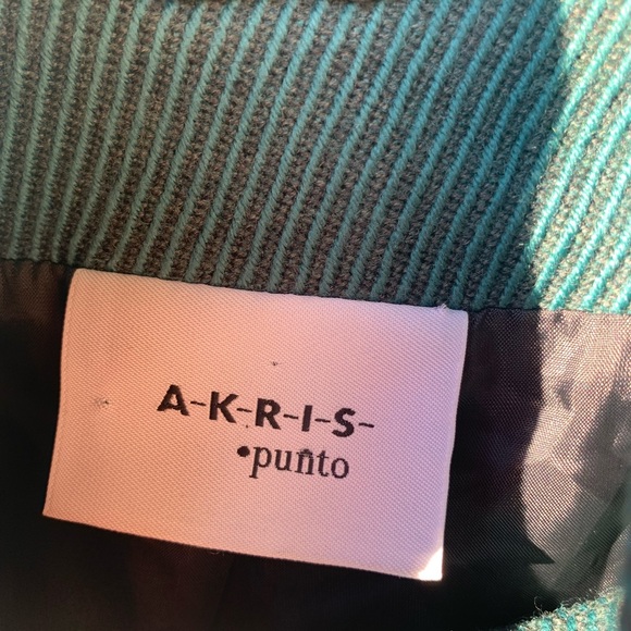 AKRIS green 100% wool zipper jacket size 10 - Picture 3 of 16